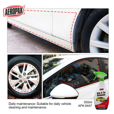 Aeropak 500ml Low VOC Odorless Tar Remover Spray for Car Body Pitch & Adhesive Stain Removal Plastic Bottle