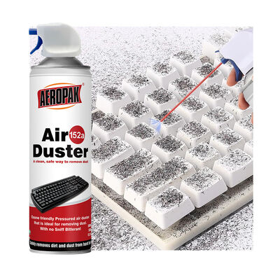 AEROPAK 500ML Eco-friendly ROHS Certified Tinplate Can Packaging Compressed Gas Air Duster Spray for Electronic Cleaning