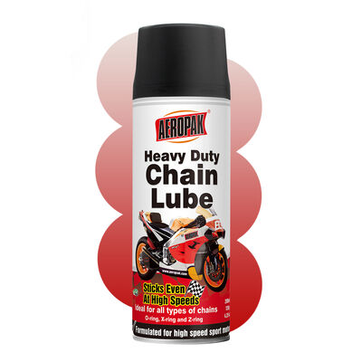 AEROPAK 200ml Aerosol Heavy Duty Anti Rust Bike Motorcycle Chain Lube Lubricant Spray with Base Oil Automotive Lubricant