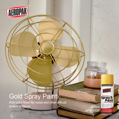 Aeropak 400ml Acrylic High Gloss Metallic for Wholesale Custom Color OEM Gold Spray Paint Liquid Coating Automotive Home