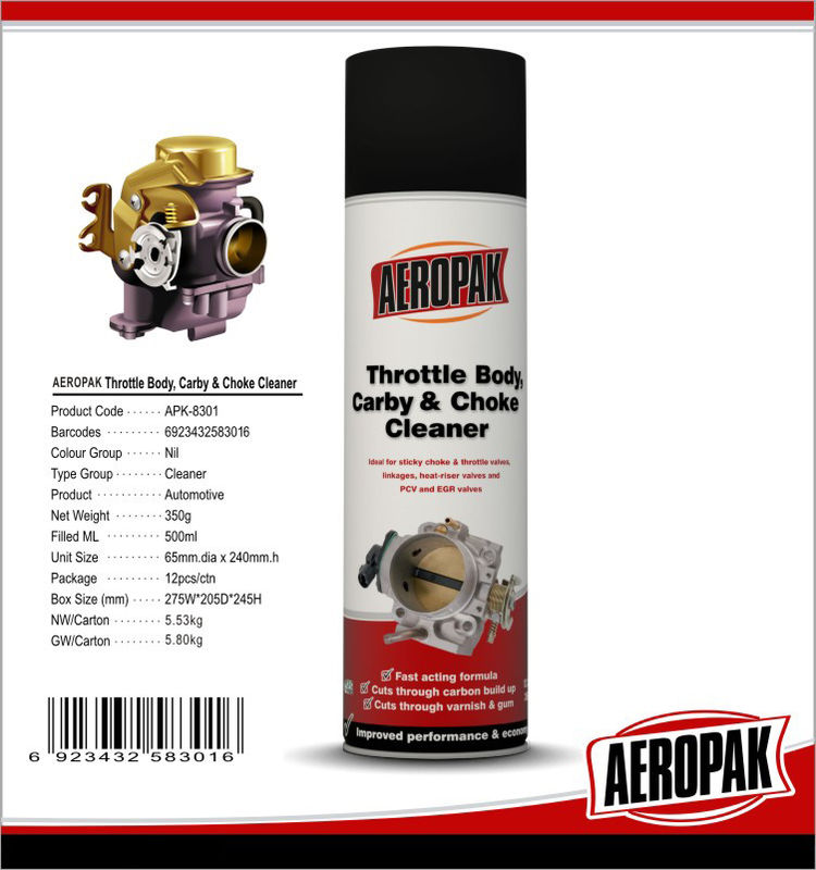 500ml Fast Acting Carburetor and Choke Cleaner Spray Removes Carbon Build-Up for Efficient Engine Performance