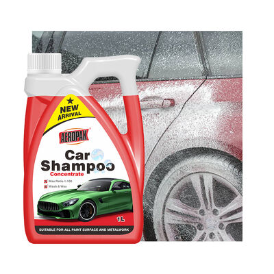 Aeropak 1000ml Professional High Foaming & Ceramic Coating Safe Lemon Fragrance Shampoo de carro com garrafa de plástico de cera