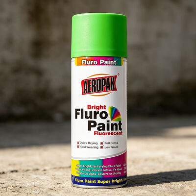 Aeropak 400ml Acrílico de Alta Visibilidade Cor Neon Varejo a Retalho Marca Privada Pintura Fluorescente Spray Marcação de Segurança Projetos DIY