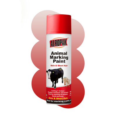 AEROPAK OEM Aerosol 500ml preço por atacado Animal Marking Spray Paint baseado em acrílico com diferentes cores para pele e cabelo curto